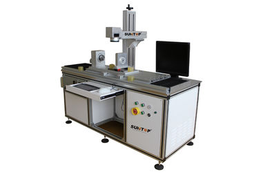 Китай Подгонянная машина маркировки лазера волокна для цилиндрической поверхности и круглых продуктов поставщик